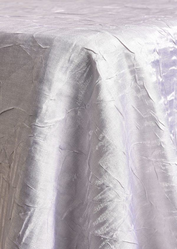 Crushed Iridescent White Linen