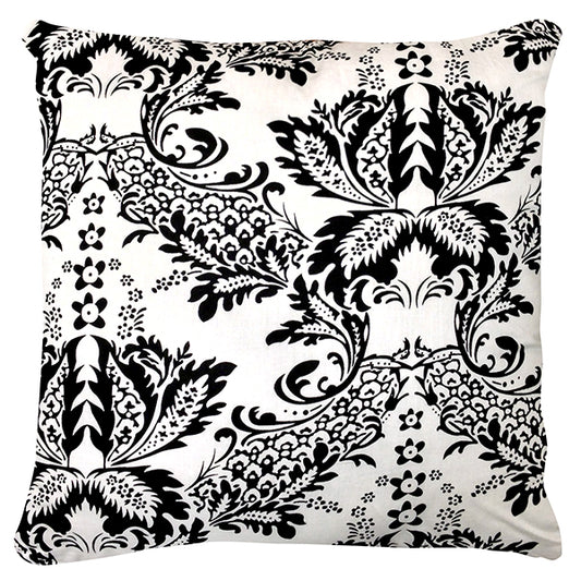 Black And White Damask Pillow
