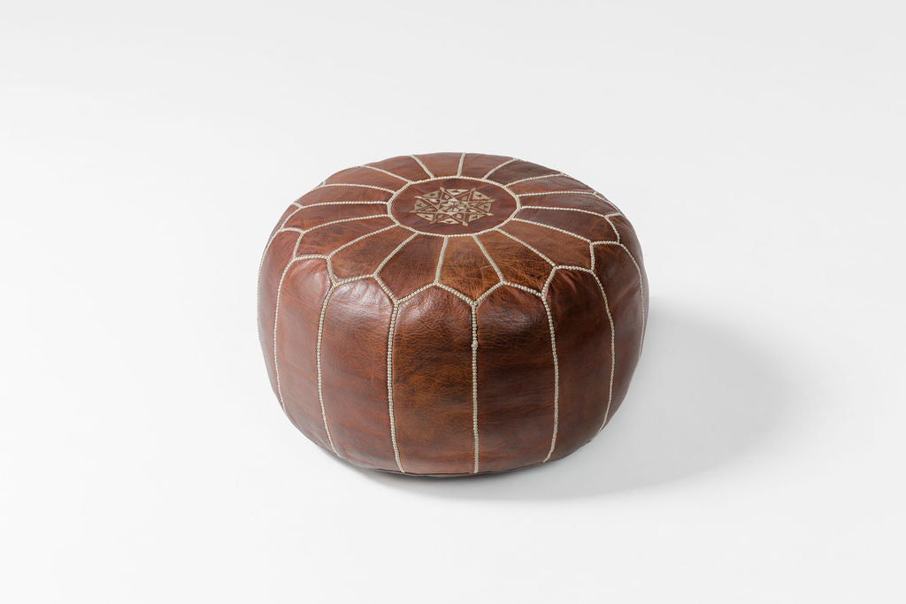 Brown Moroccan Pouf