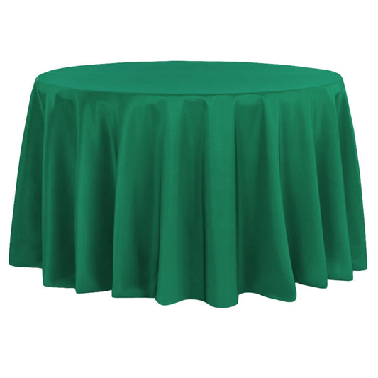 Emerald Green Round Tablecloth 120″