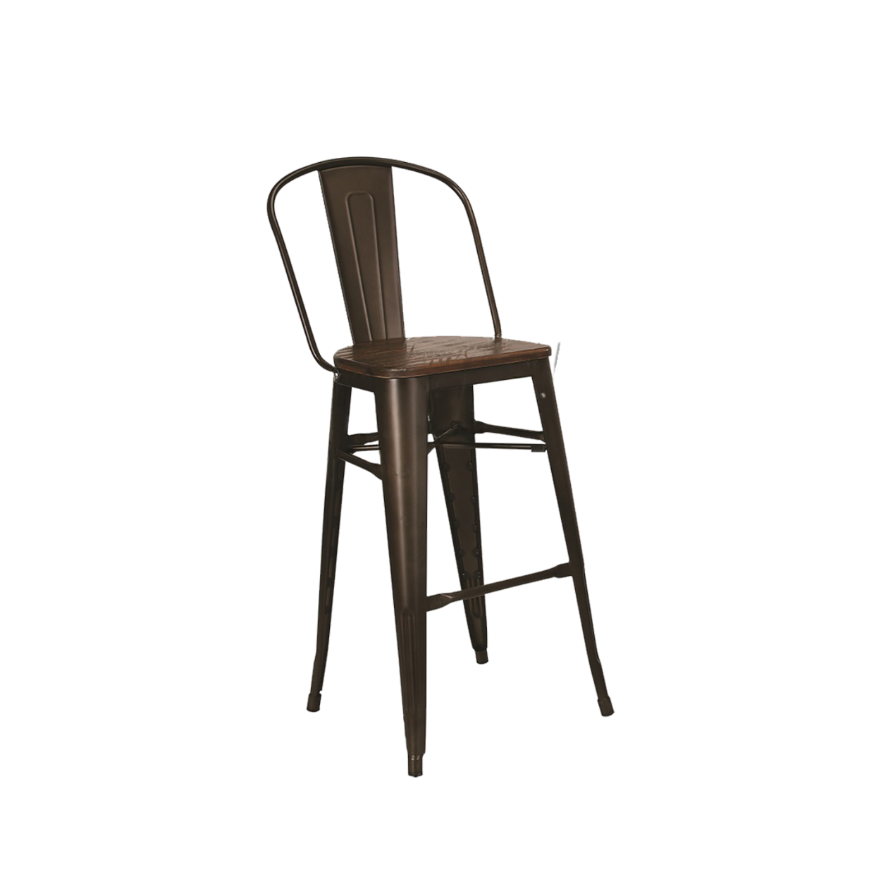Foundry Barstool – High Back – Rustic