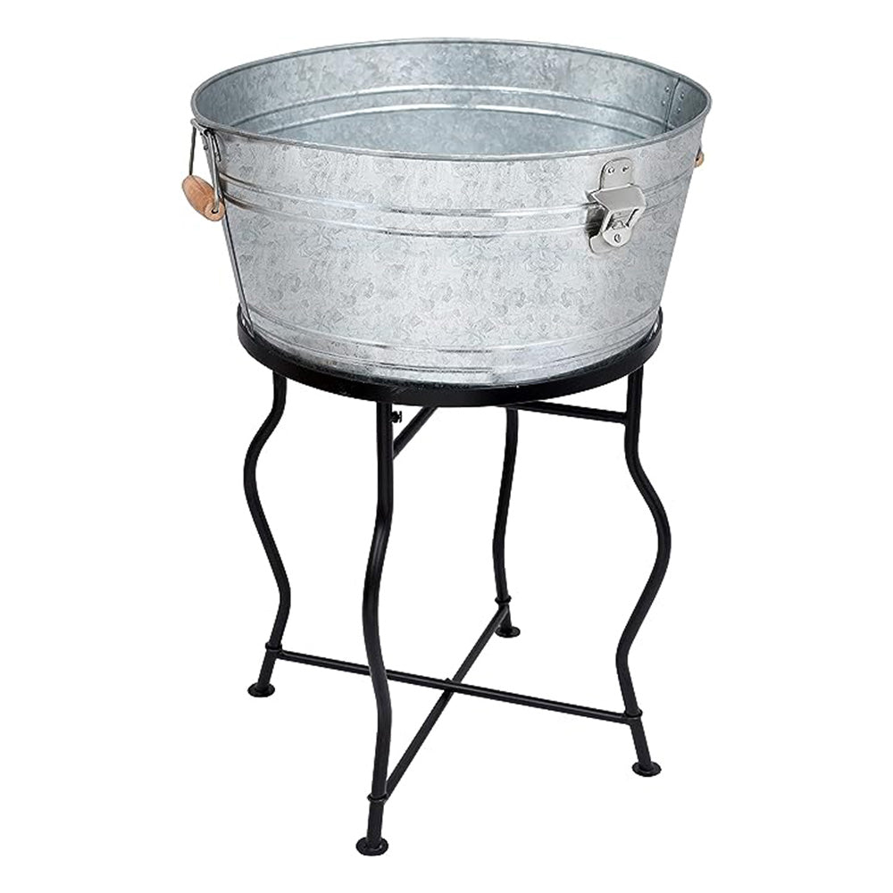 Galvanized Beverage Tub with Stand