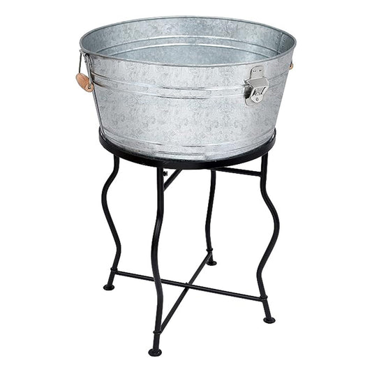 Galvanized Beverage Tub with Stand