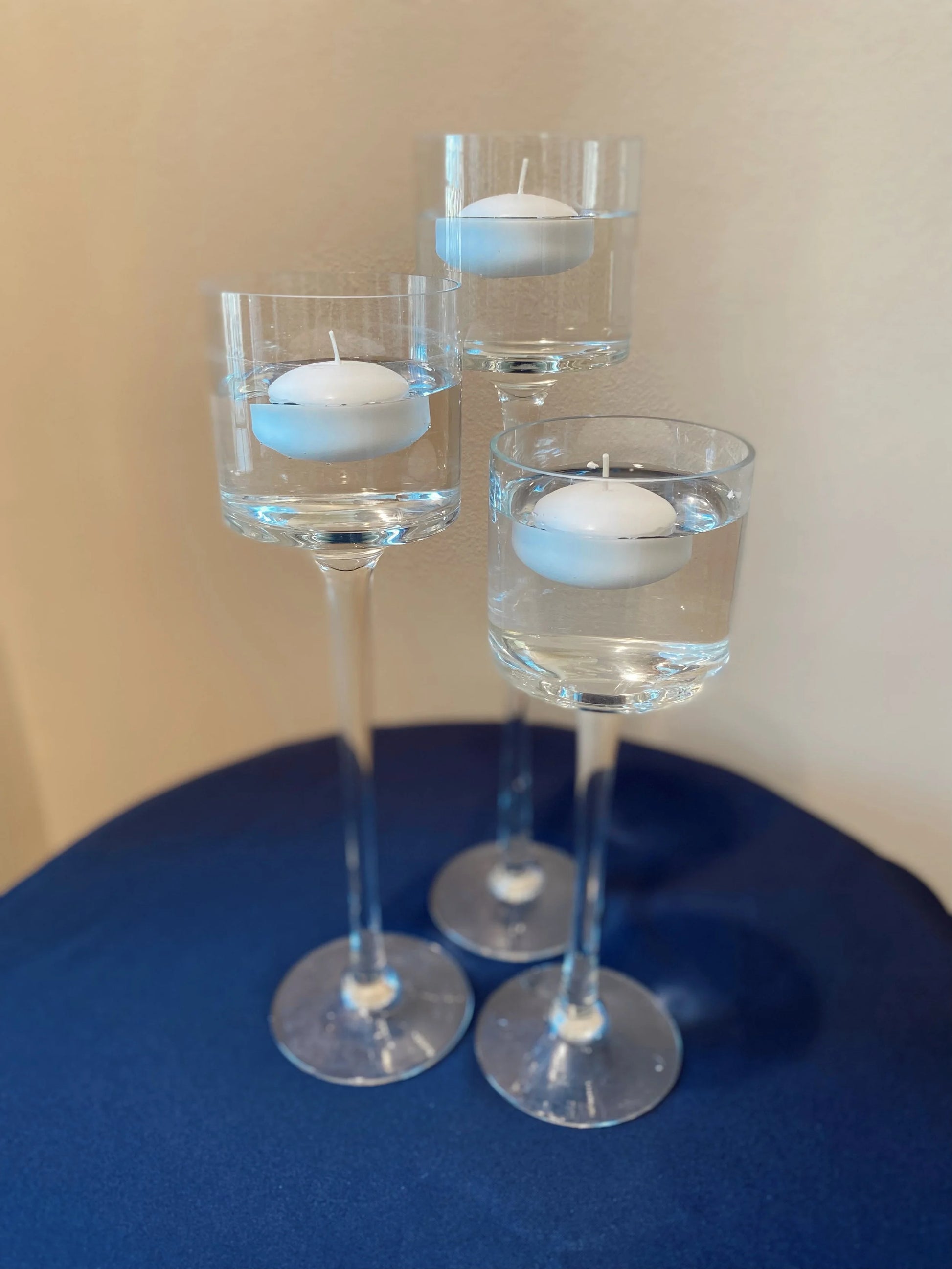 Glass Pedestal Vase 3.5” by 13”
