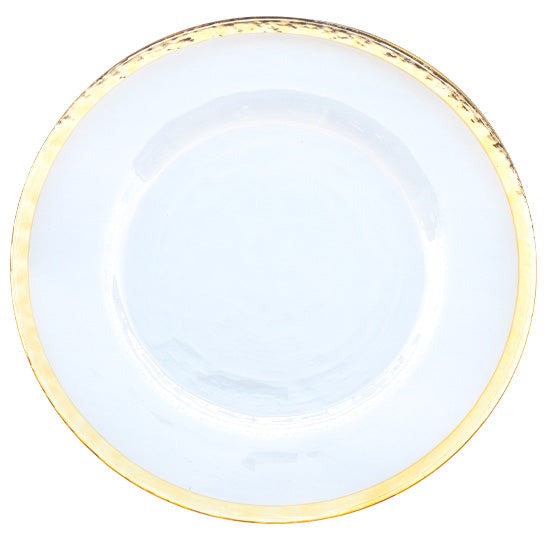 Gold Rim Glass Charger 13″