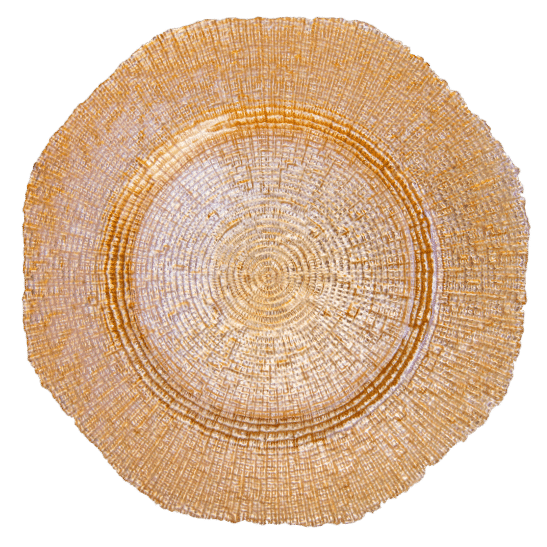 Gold Stem Glass Charger 13″