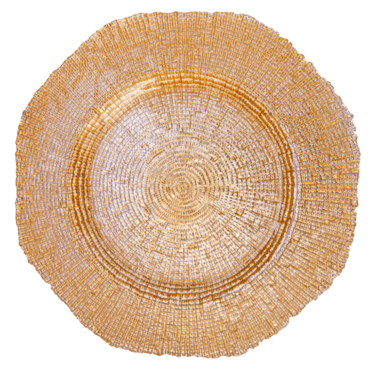 Gold Stem Glass Charger 13″