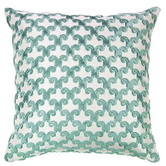 Hamptons Pillow – Aqua/Grey