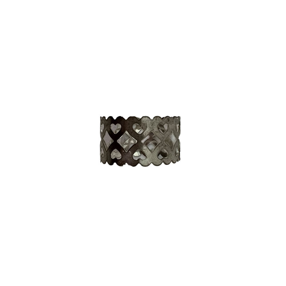 Silver Napkin Rings Heart Shapes