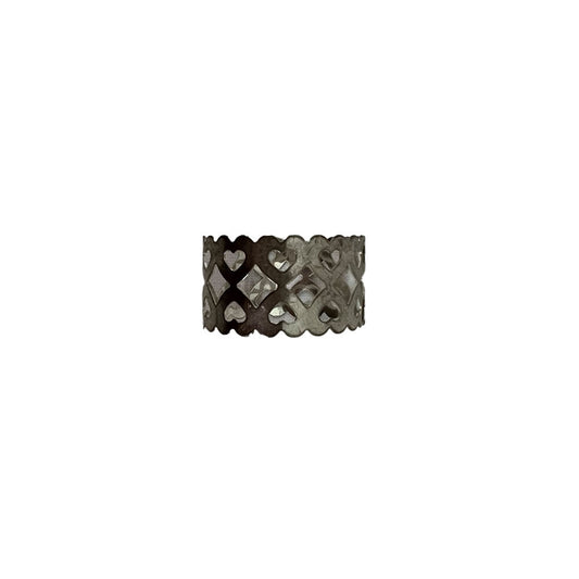 Silver Napkin Rings Heart Shapes