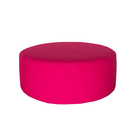 4' Round Ottoman - Hot Pink