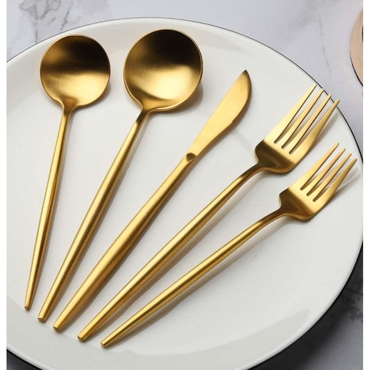 Gold Flatware Sets Of 5