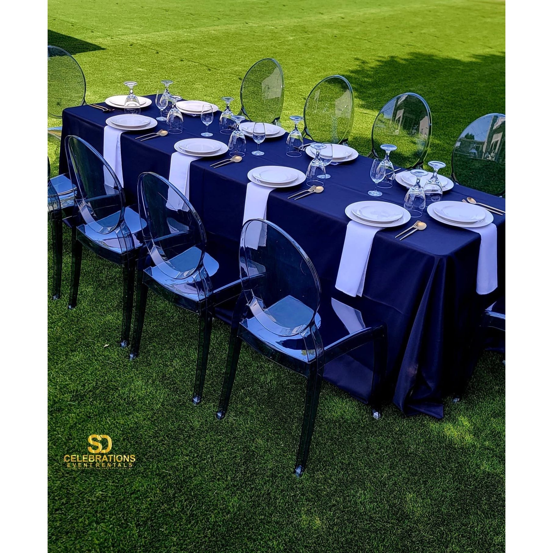 Ghost Table Set Up For 10 Guests