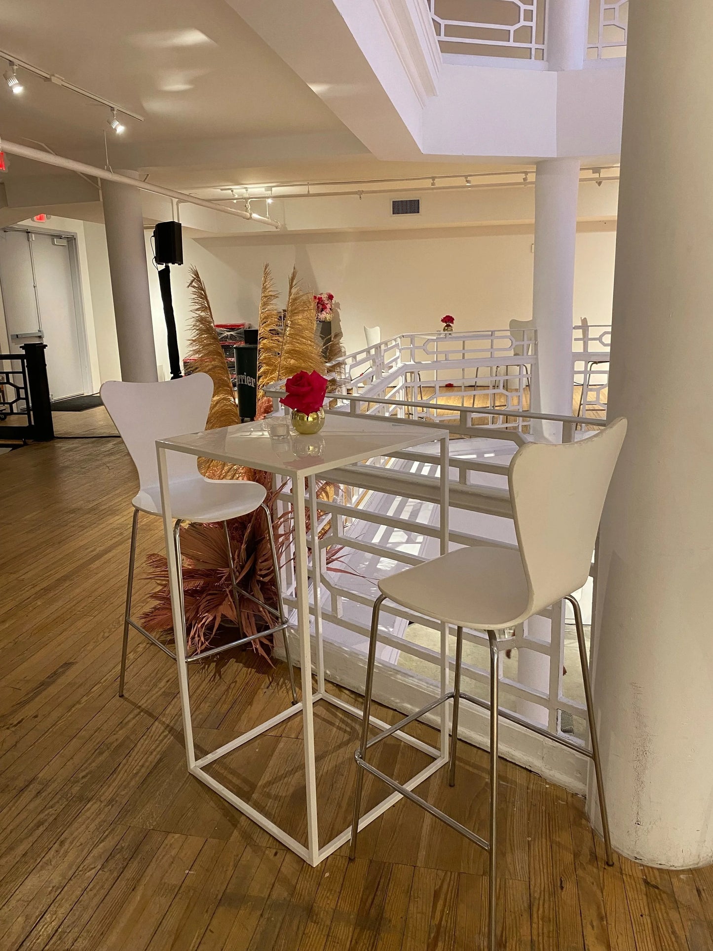 Lara Highboy Table - White