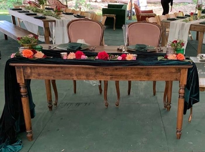 Dark Wood Farm Table