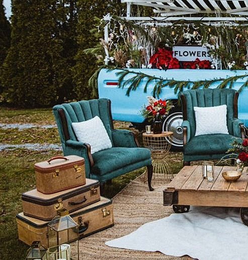 Neutral Stacked Suitcases