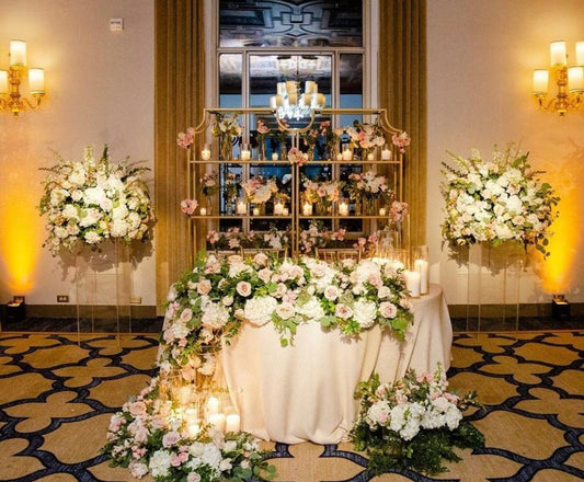 Gold + Glass Etagere