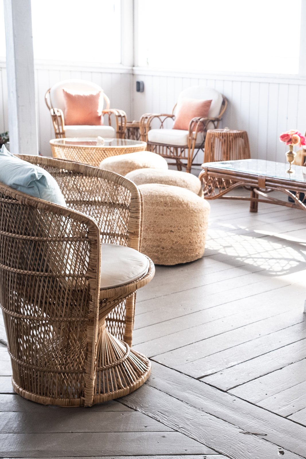 Rattan Barrel Chairs