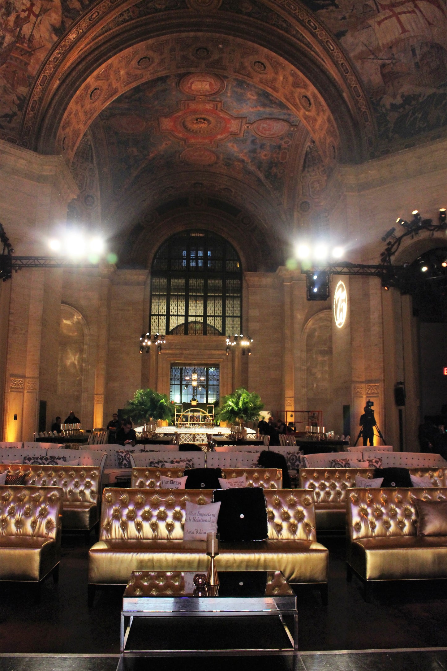 Lexington Armless Sofa Gold