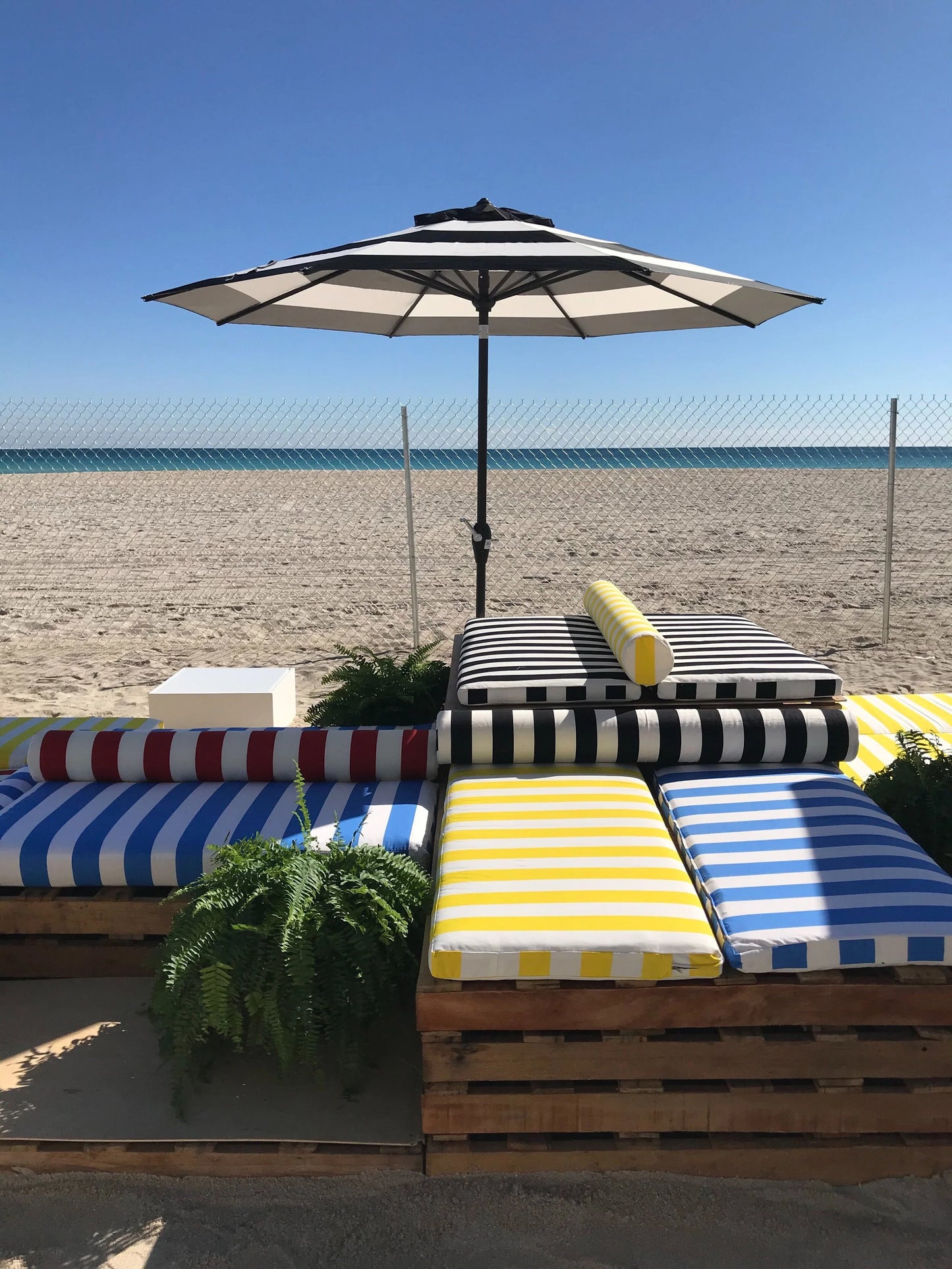 Black & White Stripe Umbrella