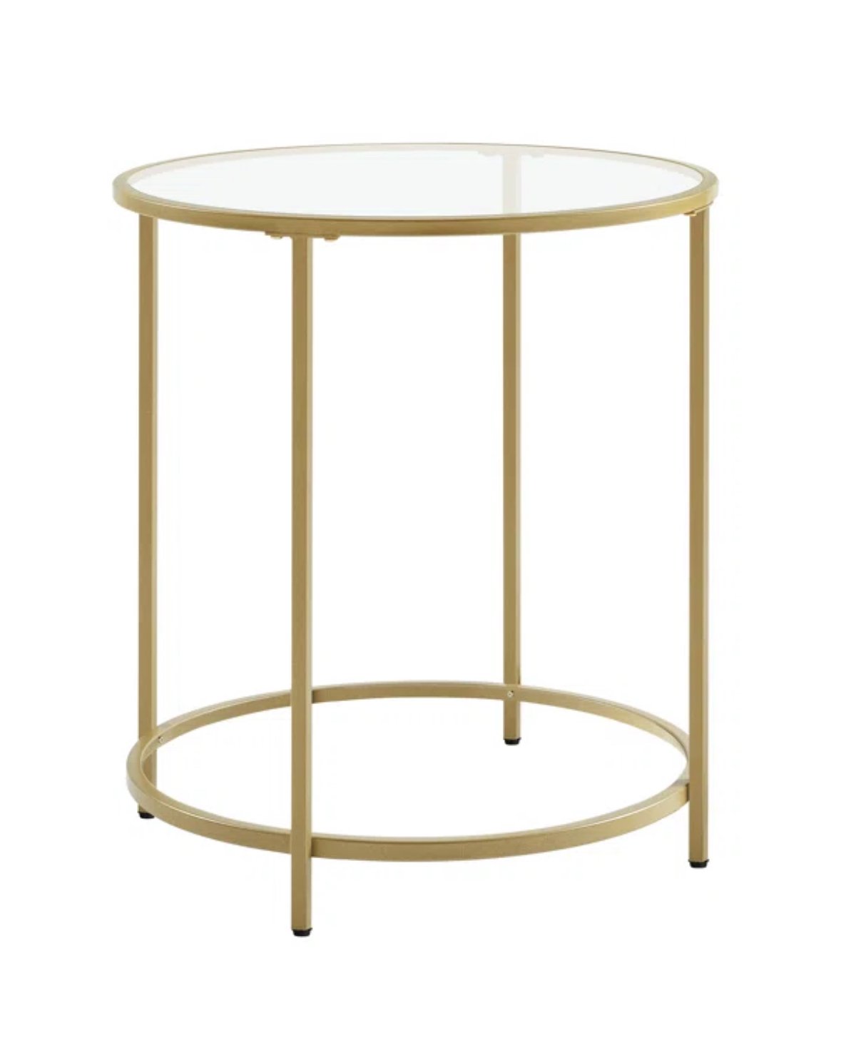 Gold + Glass Side Table 