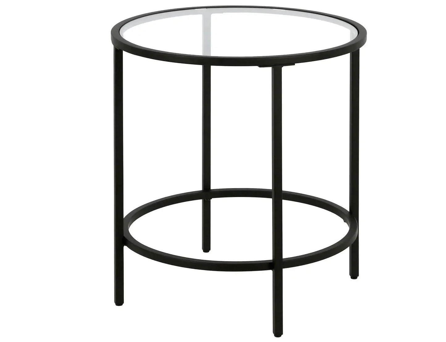 Black + Glass Side Table