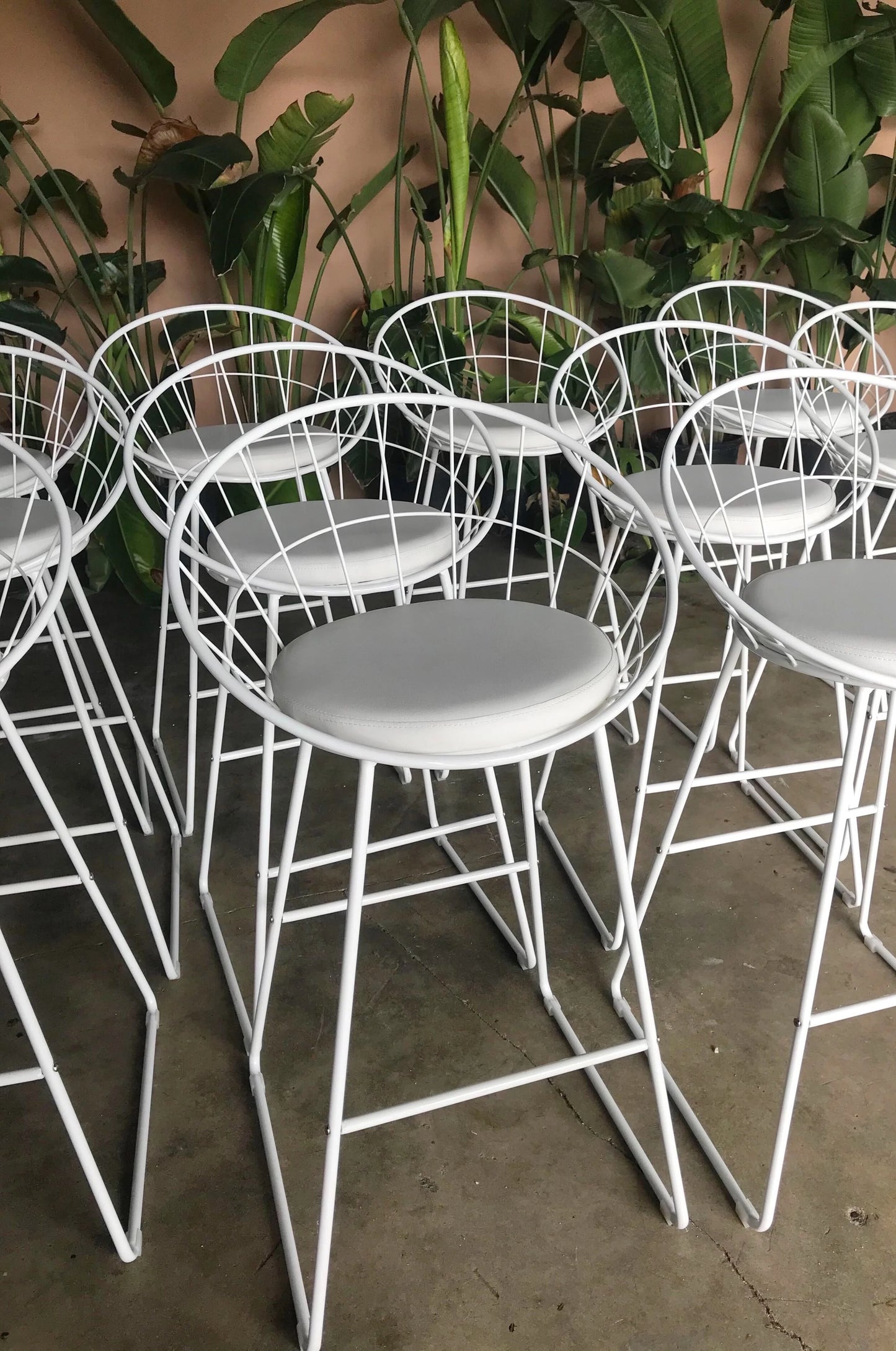 Wire Barstool - White