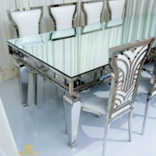 Legacy Silver Chair In White