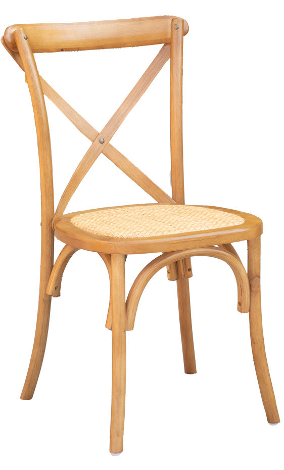 Natural Vineyard Chair With Rattan Seat