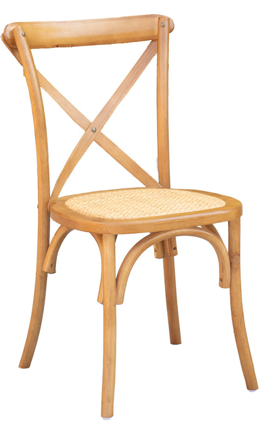 Natural Vineyard Chair With Rattan Seat