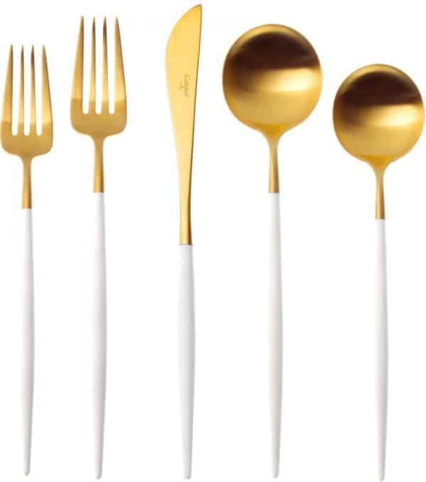 Luna Gold & White Flatware Collection