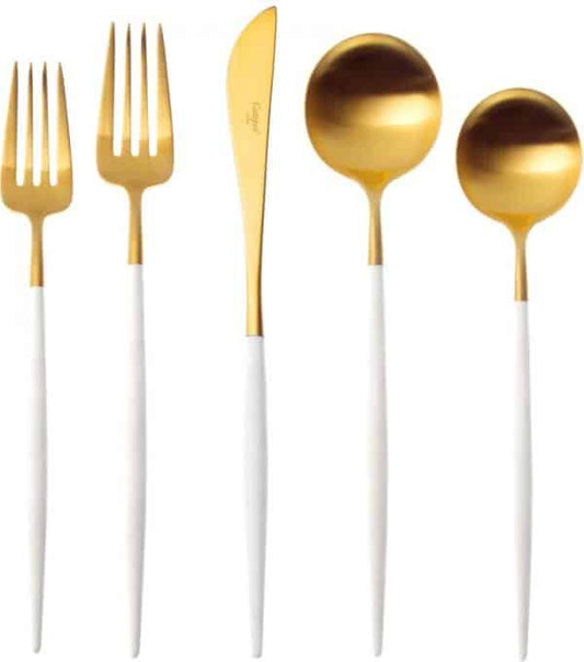 Luna Gold & White Flatware Collection