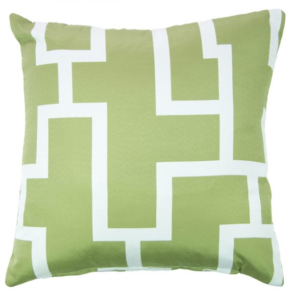 Malibu Maze Pillow – Stem Green