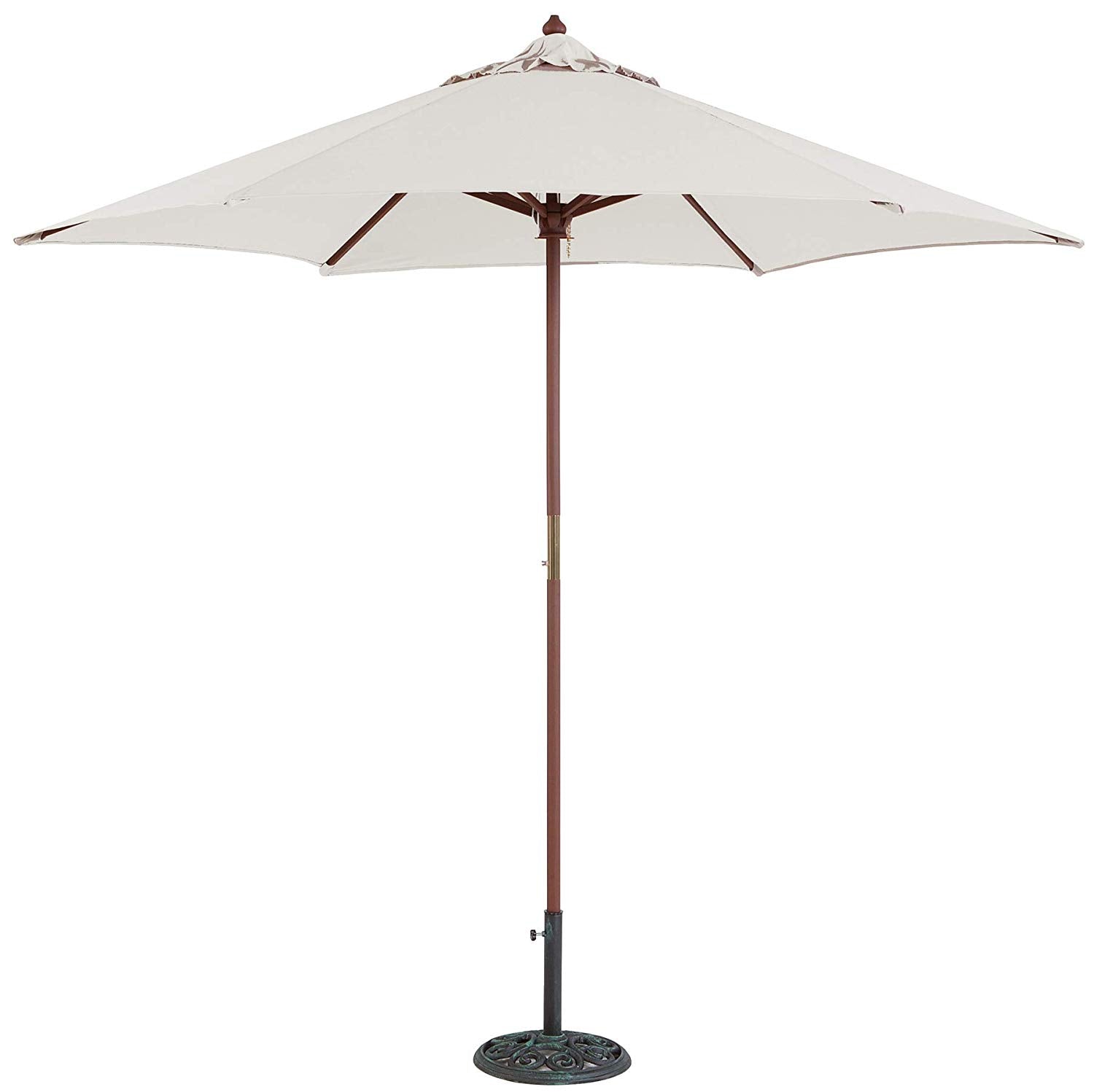 Natural – 9 ft. Wood Market Umbrella