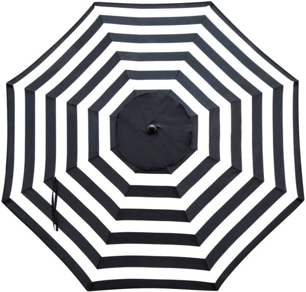 Black Cabana Stripe 9' Market Umbrella