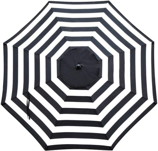 Black Cabana Stripe 9' Market Umbrella