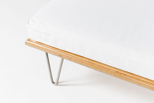White Modernica Ottoman