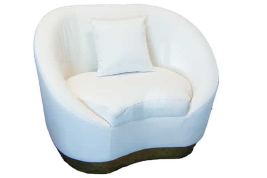 Monaco Offwhite Velvet Sofa Chair