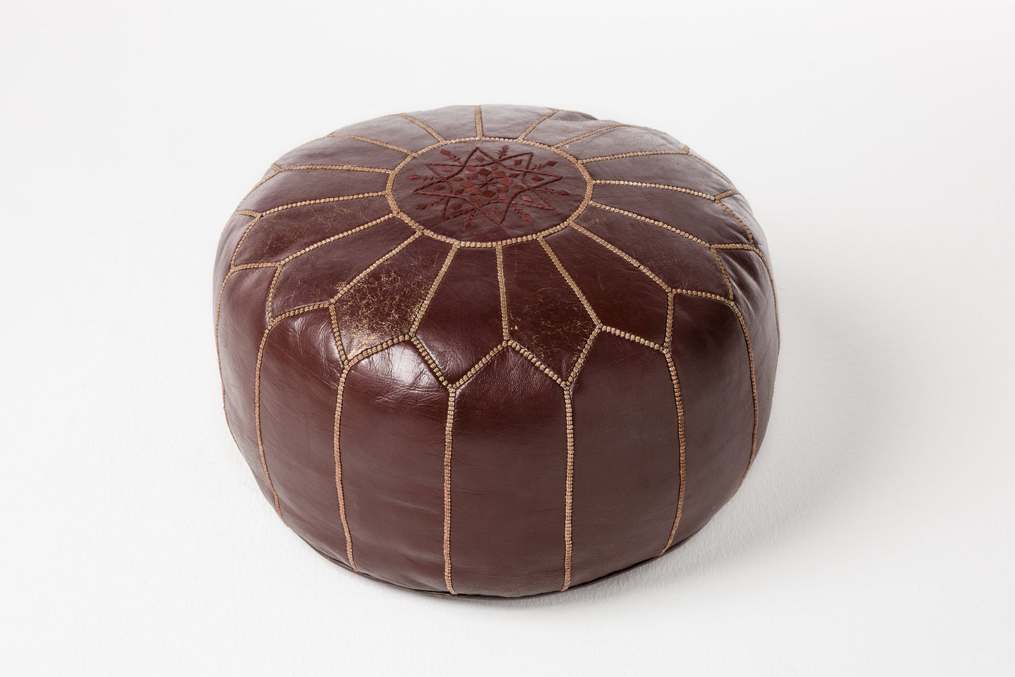 Burgundy Moroccan Pouf