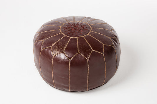 Burgundy Moroccan Pouf