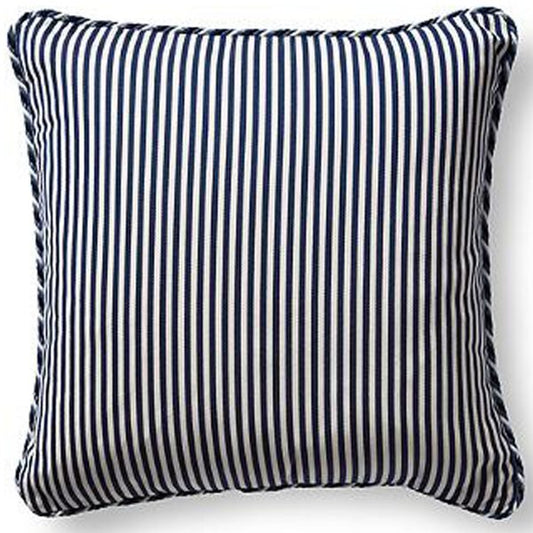 Nautical Striped Pillow – Navy/White