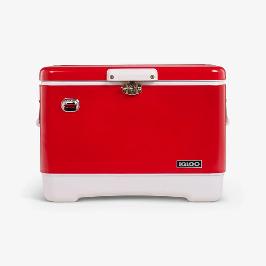 Nostalgica 54 Qt Ice Chest Cooler in Red