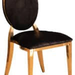 Gold Oracle Chair Black Velvet Full