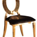 Gold Oracle Chair Black Velvet Full