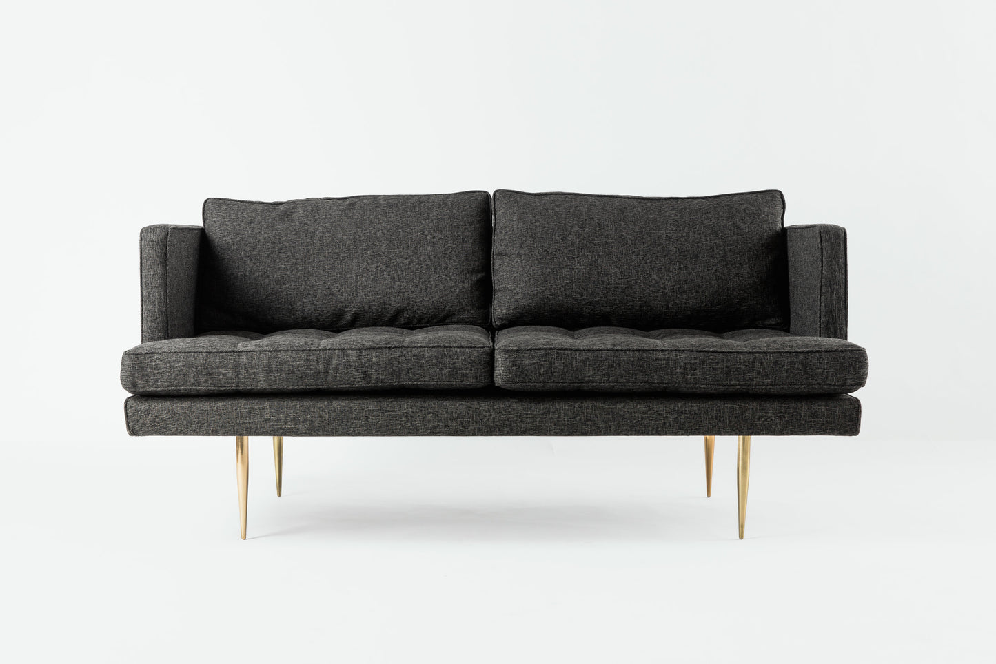 Dark Gray Organic Modernism 2 Seater