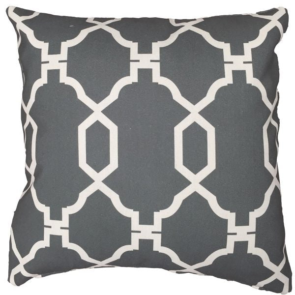 Palm Beach Arches Pillow – Charcoal Grey