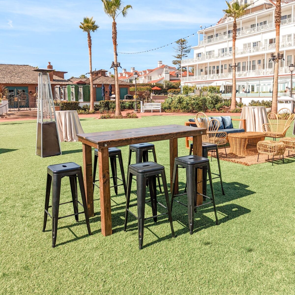 5' Hickory Hairpin Bar Table