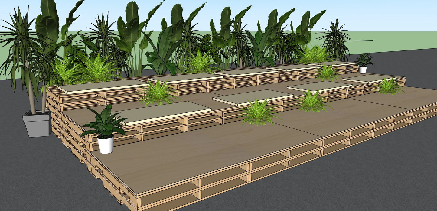 Wood Pallet Lounge - The Bleacher