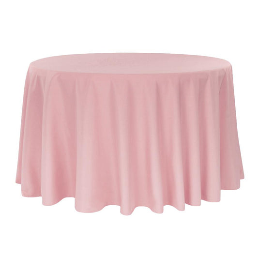 Dusty Rose Round Tablecloth 108″