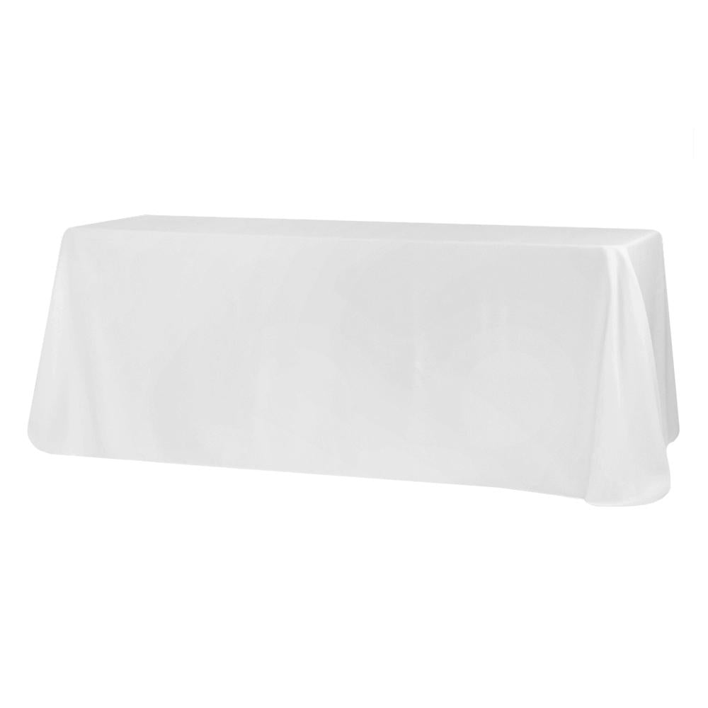 White Tablecloth 132″ X 90″ (Drape 6ft table)
